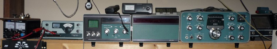 Click the picture of my Vintage Heathkit gear and take a tour of my Ham Radio Shack.