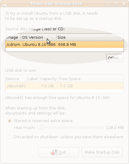 Make USB Startup Disk